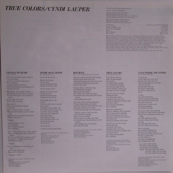 Cyndi Lauper - True Colors (Vinyl, LP, Album, Promo)