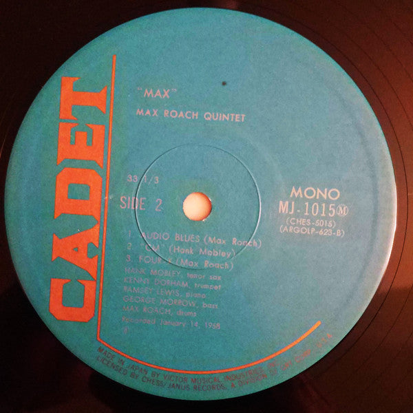 Max Roach Quintet - Max (Vinyl, LP, Album, Reissue) Near Mint (NM or M-) / Good Plus (G+)