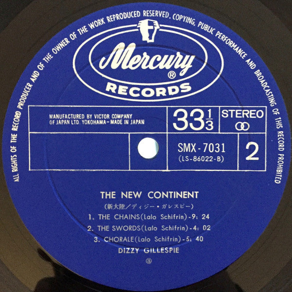 Dizzy Gillespie Big Band - The New Continent (Vinyl, LP, Album, Stereo) Good Plus (G+) / Very Good (VG)