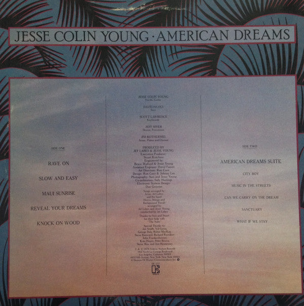Jesse Colin Young - American Dreams (LP, Album, Reissue) - Very Good Plus (VG+) / Very Good (VG)