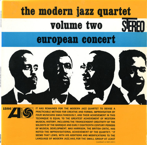 The Modern Jazz Quartet - European Concert Volume Two (Vinyl, LP, Album, Stereo) Very Good (VG) / Very Good Plus (VG+)