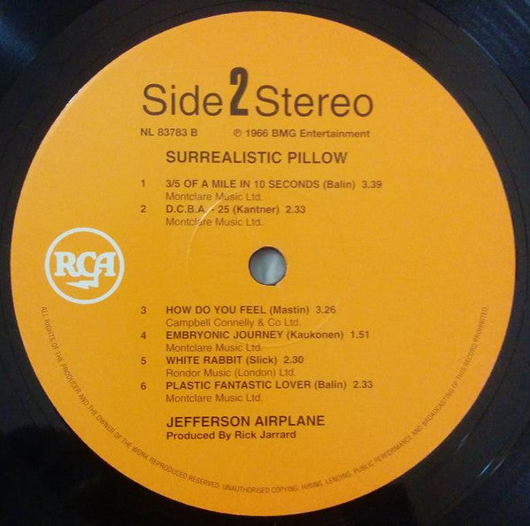 Jefferson Airplane - Surrealistic Pillow (Vinyl, LP, Album, Limited Edition, Reissue, Stereo) Near Mint (NM or M-) / Near Mint (NM or M-)