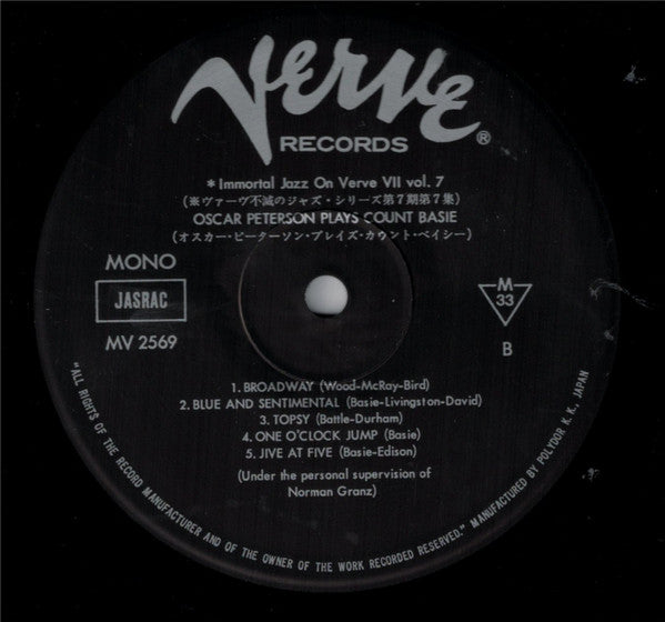 Oscar Peterson - Oscar Peterson Plays Count Basie (Vinyl, LP, Reissue)