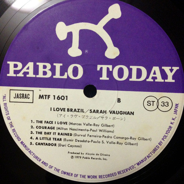 Sarah Vaughan - I Love Brazil! (Vinyl, LP, Album)