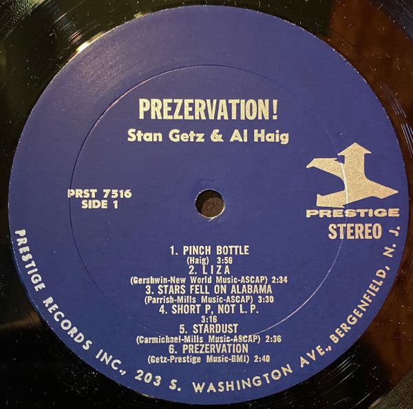 Stan Getz - Prezervation (Vinyl, LP, Compilation, Stereo) Very Good (VG) / Very Good (VG)