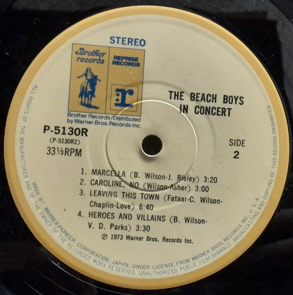 The Beach Boys - In Concert (2xVinyl, LP, Album) Very Good Plus (VG+) / Good Plus (G+)
