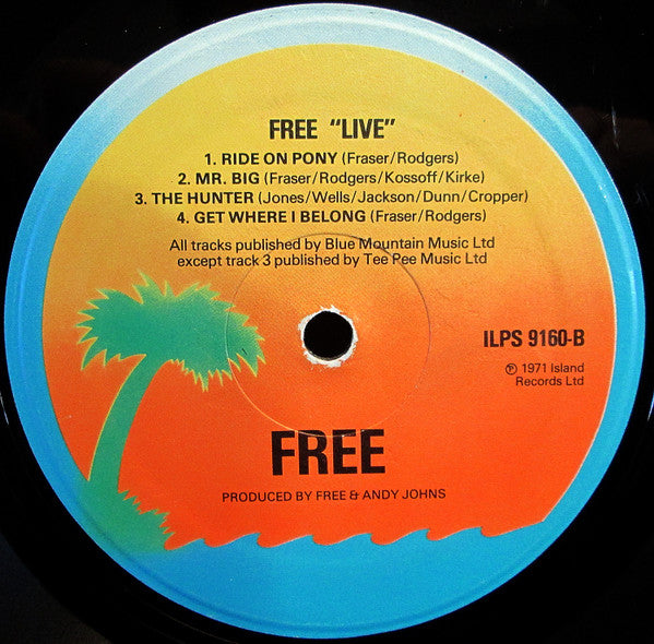 Free - Free Live (Vinyl, LP, Album, Reissue) Very Good (VG) / Good Plus (G+)