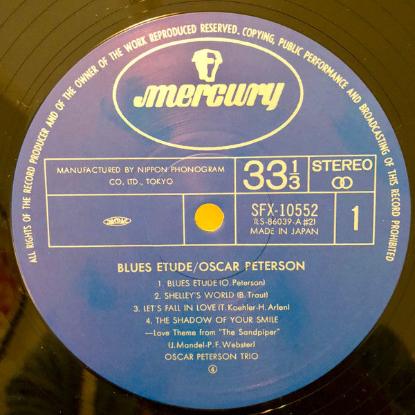 Oscar Peterson - Blues Etude (Vinyl, LP, Album, Reissue, Stereo)