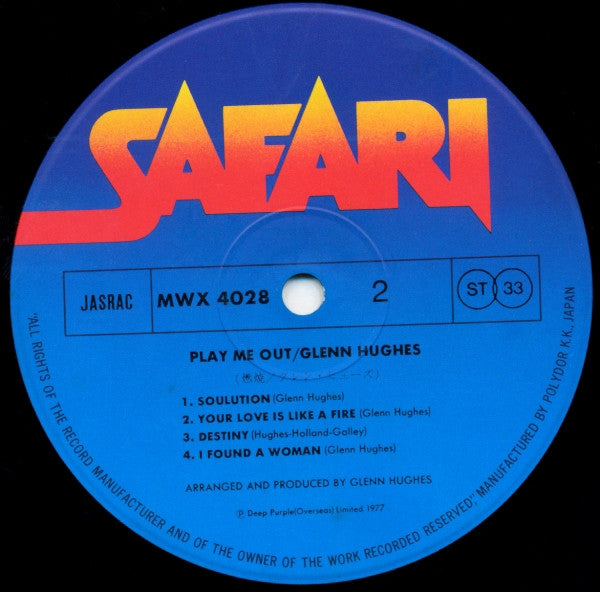 Glenn Hughes - Play Me Out (Vinyl, LP, Album, Reissue) Very Good Plus (VG+) / Very Good (VG)