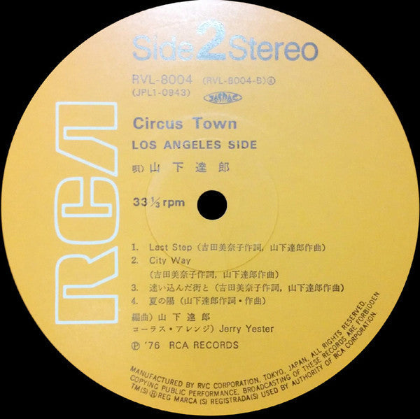 Tatsuro Yamashita - Circus Town (Vinyl, LP, Album, Stereo)