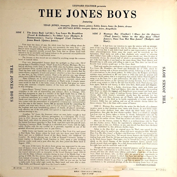 The Jones Boys - The Jones Boys (Vinyl, LP, Album, Mono) Near Mint (NM or M-) / Very Good (VG)