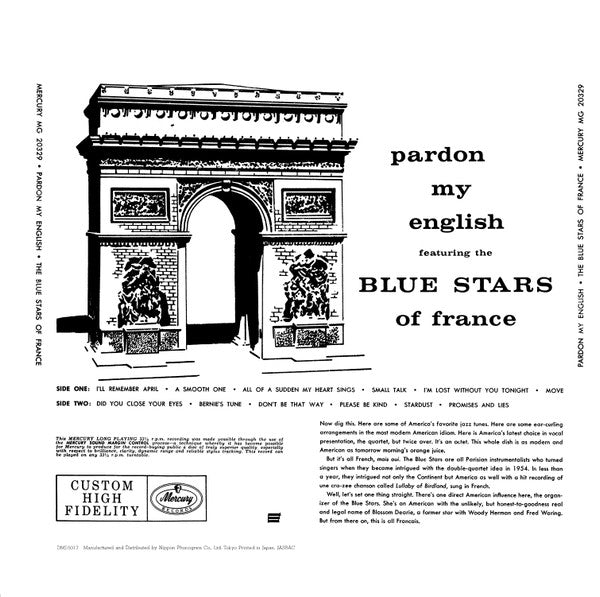 Les Blue Stars - Pardon My English (Vinyl, LP, Album, Limited Edition, Reissue, Mono) Very Good Plus (VG+) / Very Good Plus (VG+)