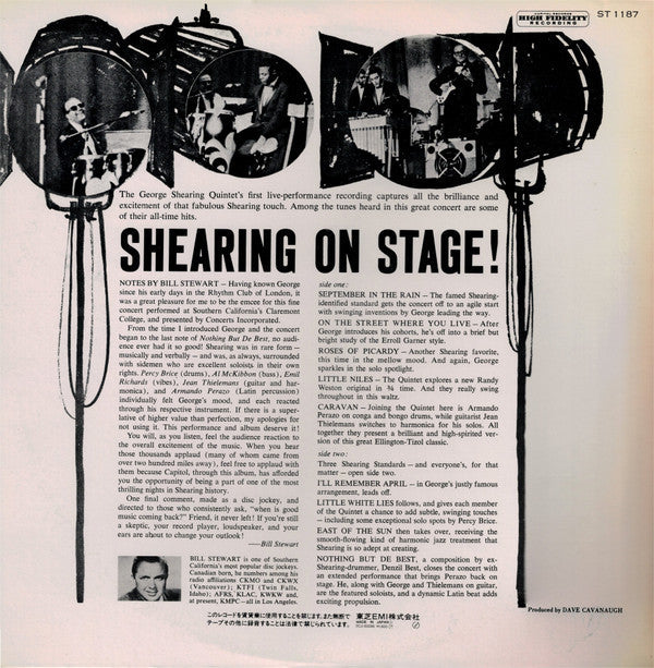 The George Shearing Quintet - Shearing On Stage! (Vinyl, LP, Album,...