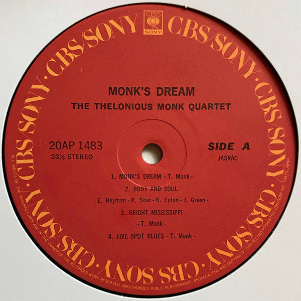 The Thelonious Monk Quartet - Monk's Dream (Vinyl, LP, Album, Reiss...