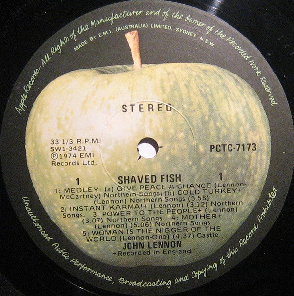 John Lennon - Shaved Fish (Vinyl, LP, Compilation) Very Good Plus (VG+) / Fair (F)