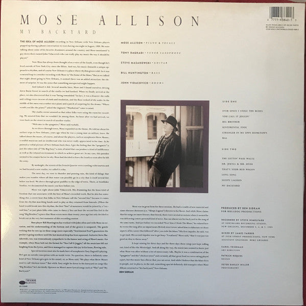 Mose Allison - My Backyard (Vinyl, LP, Album, Stereo) Very Good Plus (VG+) / Very Good (VG)