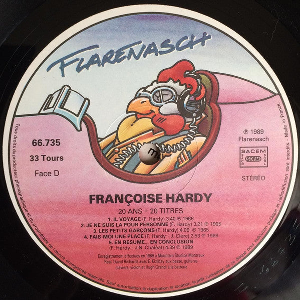 Françoise Hardy - Vingt Ans  Vingt Titres (2xVinyl, LP, Compilation) Very Good Plus (VG+) / Very Good (VG)
