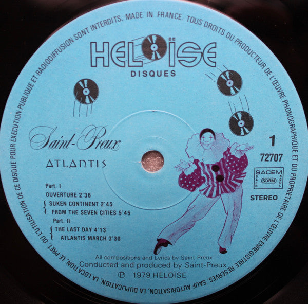 Saint-Preux - Atlantis (Vinyl, LP, Album, Reissue, Stereo) Very Good Plus (VG+) / Very Good Plus (VG+)