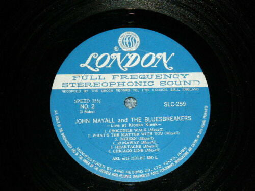 John Mayall - Live At Klooks Kleek! (Vinyl, LP, Album, Stereo) Very Good Plus (VG+) / Very Good (VG)