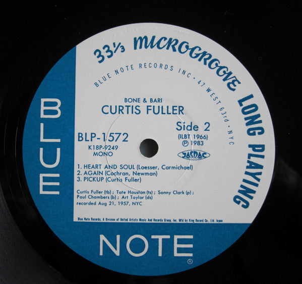 Curtis Fuller - Bone & Bari (Vinyl, LP, Album, Mono, Reissue) Near Mint (NM or M-) / Very Good Plus (VG+)
