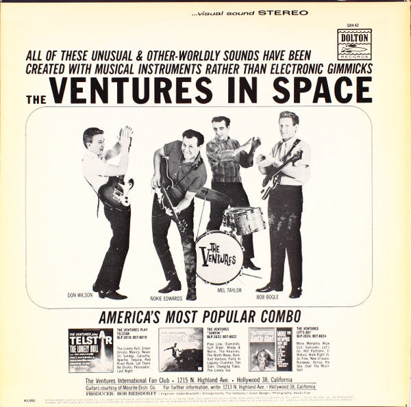 The Ventures - Ventures In Space (Vinyl, LP, Album, Reissue, Stereo) Very Good Plus (VG+) / Very Good (VG)