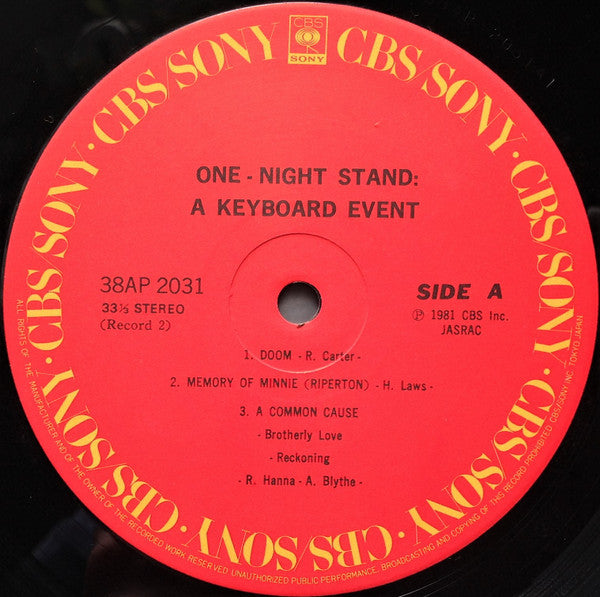 Various - One Night Stand: A Keyboard Event (2xVinyl, LP, Album) Very Good Plus (VG+) / Very Good Plus (VG+)