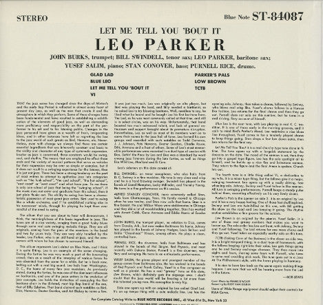 Leo Parker - Let Me Tell You 'Bout It (Vinyl, LP, Album, Stereo, Reissue, Limited Edition) Near Mint (NM or M-) / Near Mint (NM or M-)