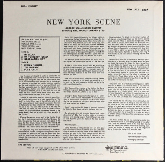 George Wallington Quintet - The New York Scene (Vinyl, LP, Album, R...