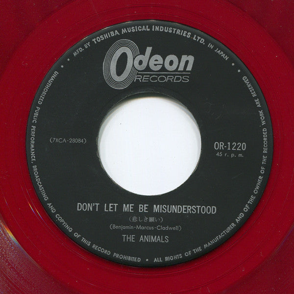 The Animals - 悲しき願い = Don't Let Me Be Misunderstood (Vinyl, 7", 45 RPM, Single, Repress) Very Good Plus (VG+) / Very Good (VG)