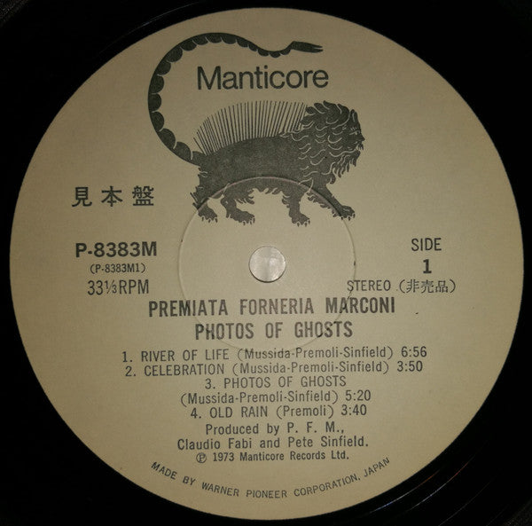 Premiata Forneria Marconi - Photos Of Ghosts (Vinyl, LP, Album, Promo) Very Good Plus (VG+) / Good Plus (G+)