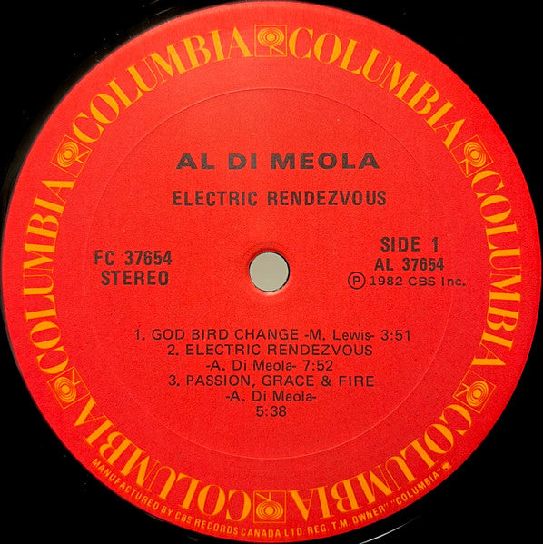 Al Di Meola - Electric Rendezvous (Vinyl, LP, Album) Very Good Plus (VG+) / Good Plus (G+)