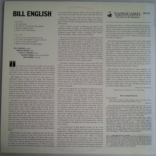Bill English - Bill English (Vinyl, LP, Reissue, Mono)