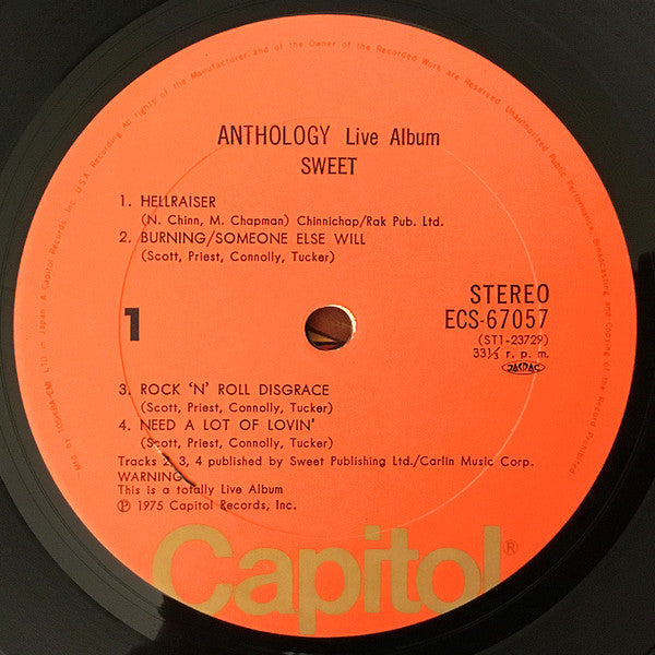 The Sweet - Anthology (2xVinyl, LP, Album) Very Good (VG) / Very Good Plus (VG+)