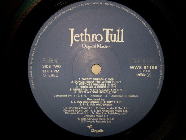 Jethro Tull - Original Masters (Vinyl, LP, Compilation, Promo) Very Good Plus (VG+) / Very Good Plus (VG+)