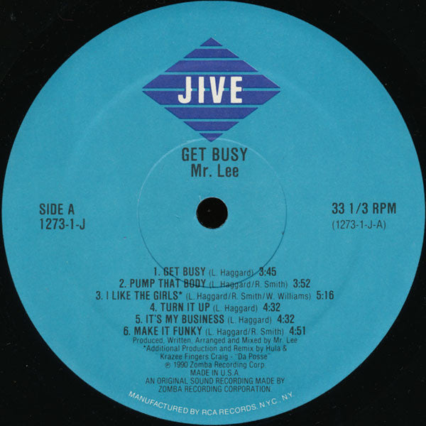 Mr. Lee - Get Busy (Vinyl, LP, Album) Good Plus (G+) / Very Good Plus (VG+)