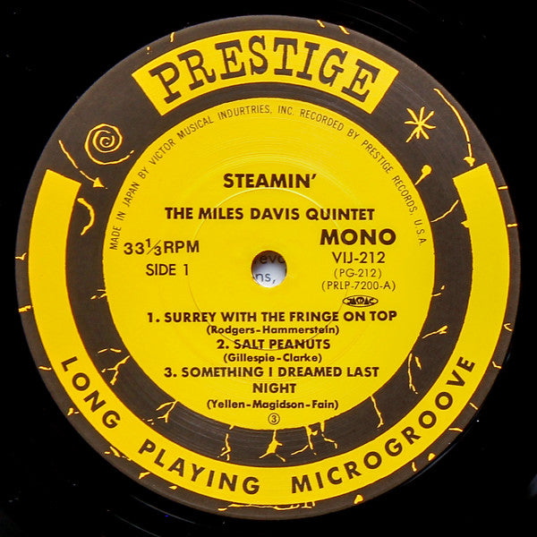 The Miles Davis Quintet - Steamin' With The Miles Davis Quintet (Vinyl, LP, Album, Mono, Reissue) Near Mint (NM or M-) / Near Mint (NM or M-)