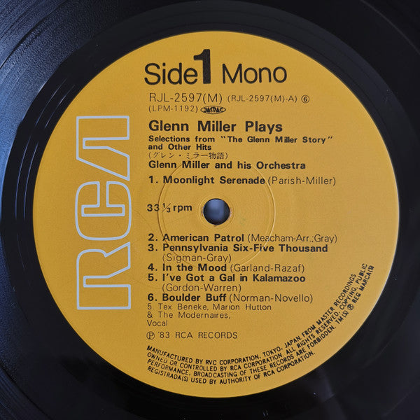 Glenn Miller And His Orchestra - Glenn Miller Plays Selections From "The Glenn Miller Story" And Other Hits (Vinyl, LP, Album, Mono) Very Good Plus (VG+) / Very Good Plus (VG+)