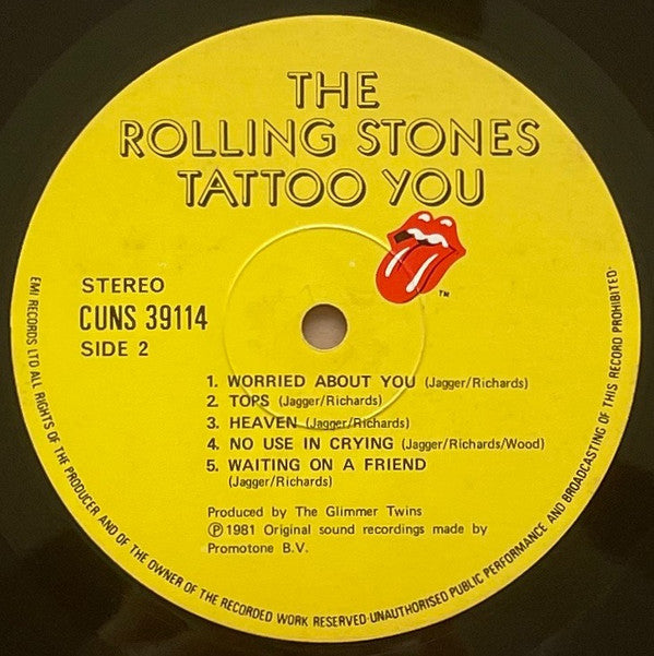 The Rolling Stones - Tattoo You (Vinyl, LP, Album) Very Good (VG) / Very Good (VG)