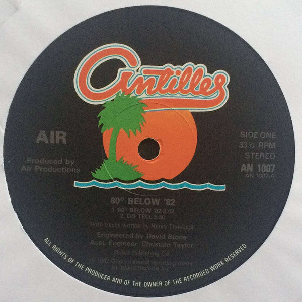 Air (4) - 80° Below '82 (Vinyl, LP, Album) Near Mint (NM or M-) / Very Good Plus (VG+)