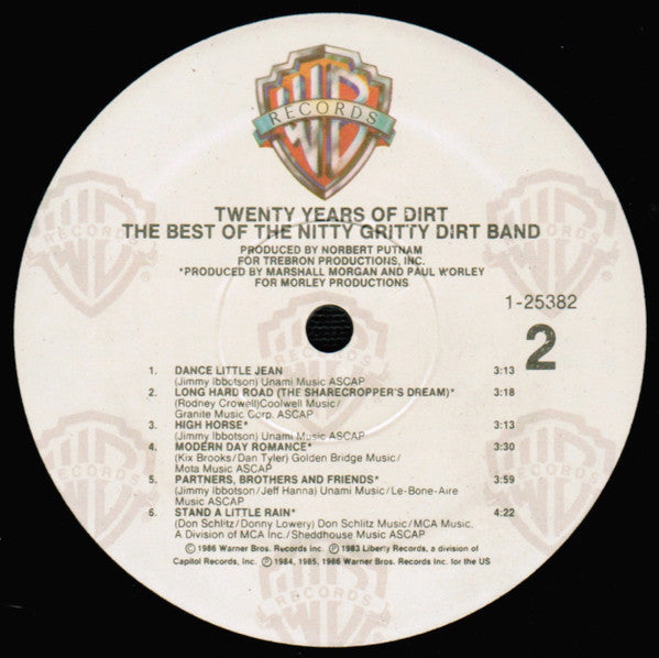 Nitty Gritty Dirt Band - Twenty Years Of Dirt - The Best Of The Nitty Gritty Dirt Band (Vinyl, LP, Compilation) Very Good Plus (VG+) / Very Good Plus (VG+)