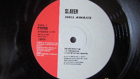Slayer - Hell Awaits = 地獄への誘い (Vinyl, LP, Album) Near Mint (NM or M-) / Near Mint (NM or M-)