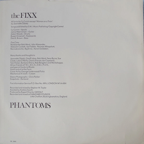 The Fixx - Phantoms (Vinyl, LP, Album) Very Good (VG) / Very Good Plus (VG+)