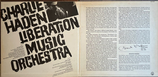 Charlie Haden - Liberation Music Orchestra (Vinyl, LP, Album, Stereo) Good Plus (G+) / Very Good (VG)