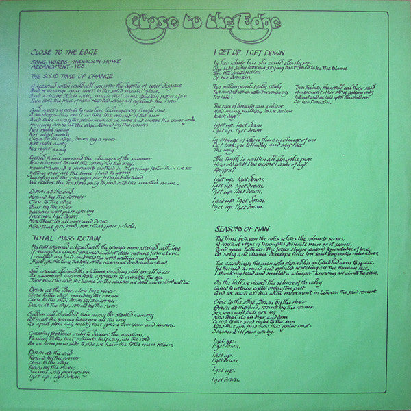 Yes - Close To The Edge = 危機 (Vinyl, LP, Album)