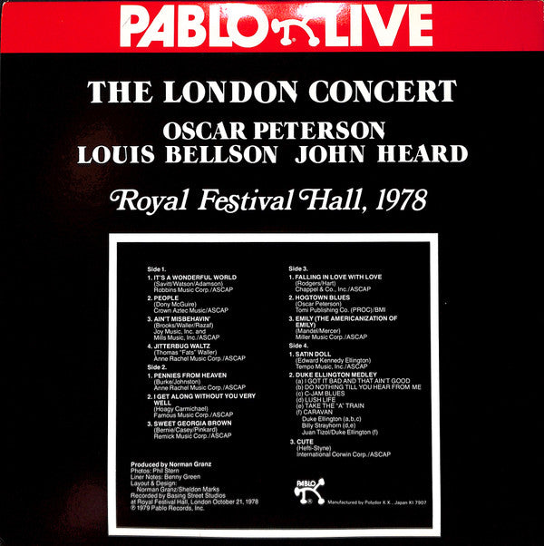 Oscar Peterson - The London Concert (2xVinyl, LP, Album) Near Mint (NM or M-) / Very Good Plus (VG+)