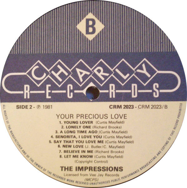 The Impressions - Your Precious Love (Vinyl, LP, Compilation) Very Good Plus (VG+) / Good (G)