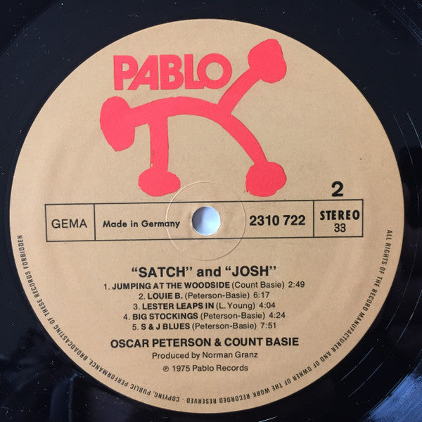 Oscar Peterson - "Satch" And "Josh" (Vinyl, LP, Album, Stereo) Very Good Plus (VG+) / Very Good (VG)