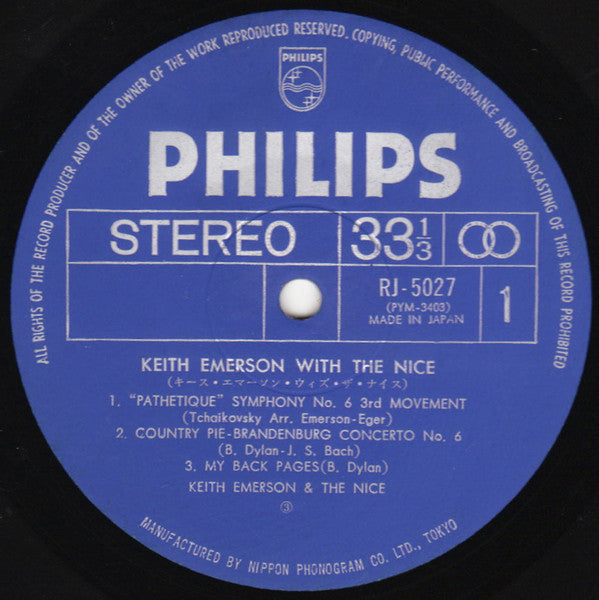 Keith Emerson - Keith Emerson With The Nice (Vinyl, LP, Compilation, Stereo) Very Good Plus (VG+) / Very Good Plus (VG+)