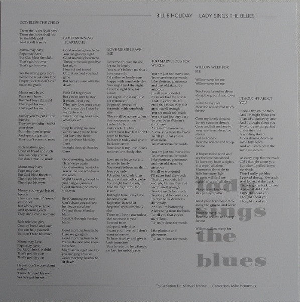 Billie Holiday - Lady Sings The Blues (Vinyl, LP, Album, Reissue, Remastered) Near Mint (NM or M-) / Very Good Plus (VG+)