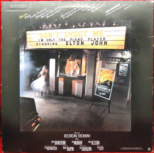 Elton John - Don't Shoot Me I'm Only The Piano Player (Vinyl, LP, Album, Reissue) Very Good (VG) / Very Good (VG)
